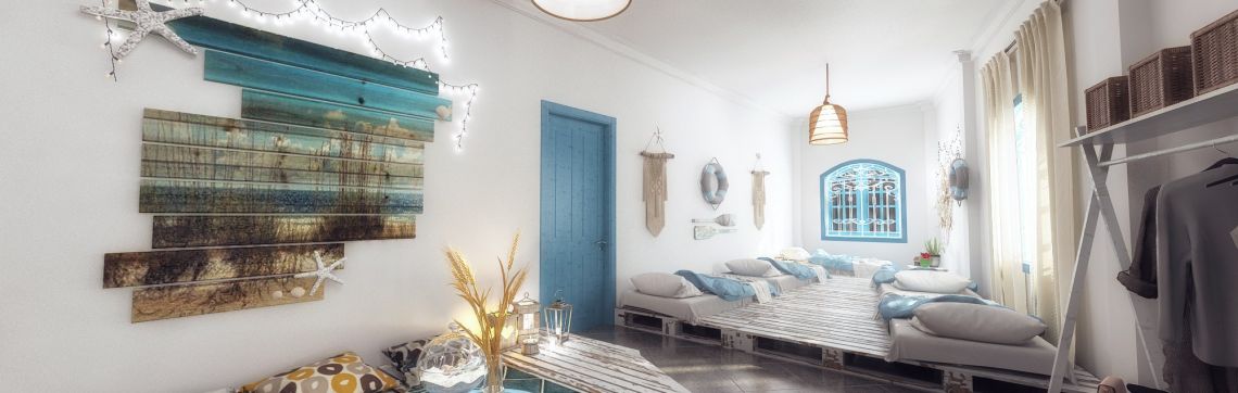 BLUE by MAY 5 hay Villa Hoa giấy homestay đảo Quan Lạn